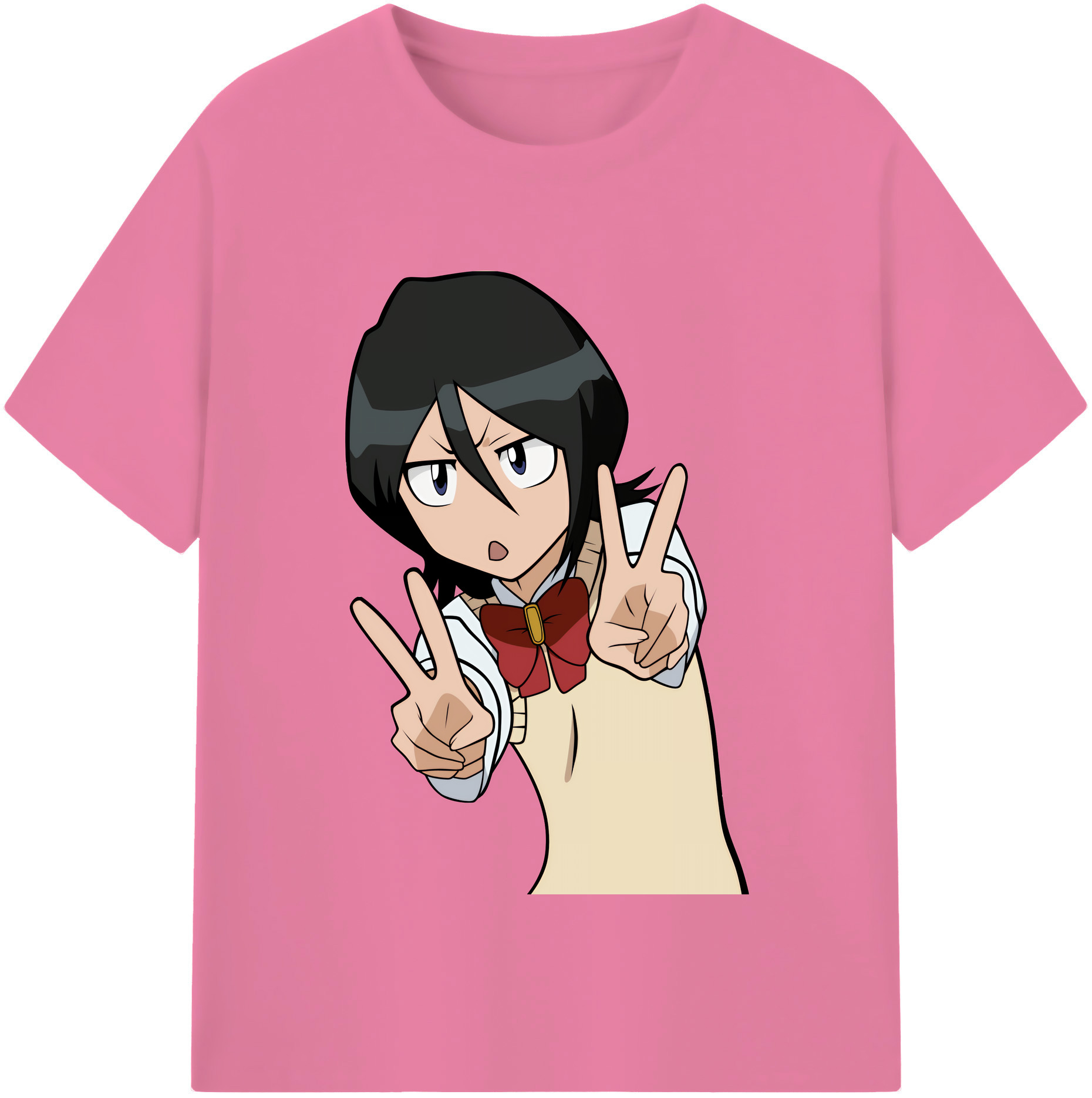 （画像用） ブリーチ 朽木ルキア BLEACH Kuchiki Rukia 綿100％半袖Tシャツ（フロントプリント）